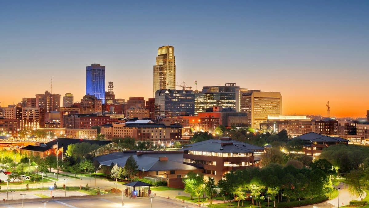 Omaha, Nebraska, USA Downtown Cityscape