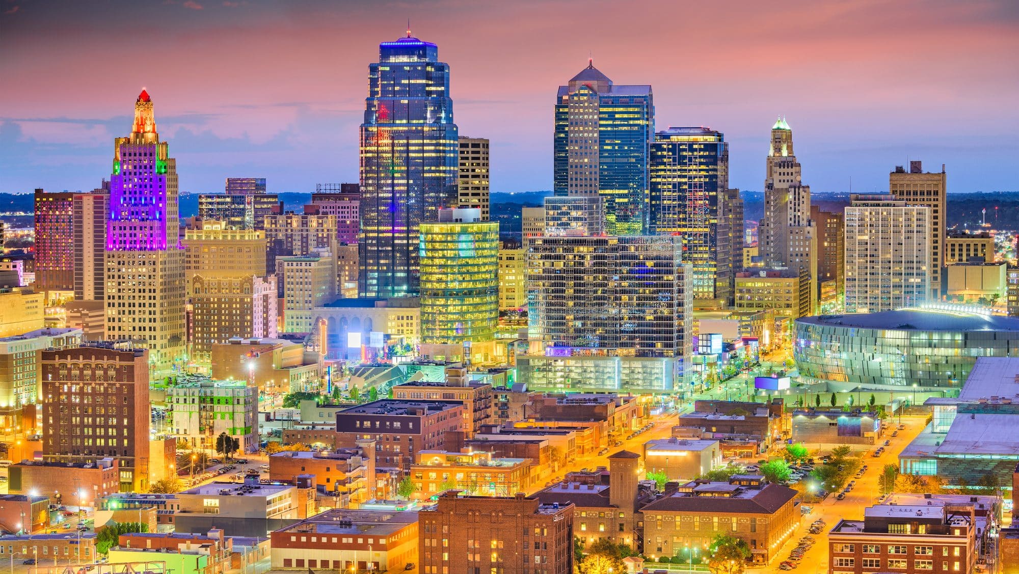 Kansas City, Missouri, USA downtown cityscape